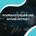 image d'une personne et d'un schéma d'api avec le titre pourquoi choisir une api sms http(s) ?