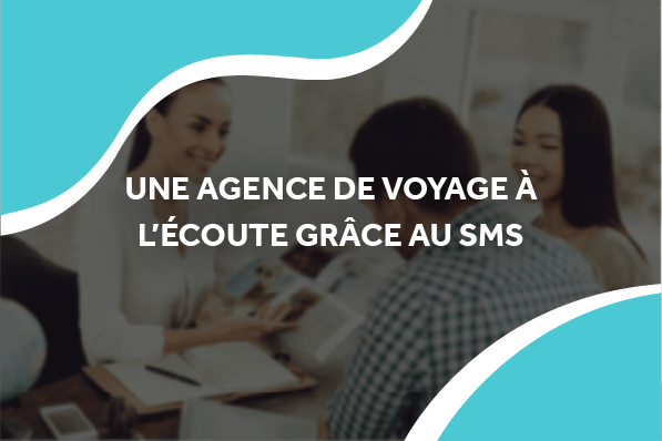 image d'une personne qui propose ses voyages dans un catalogue avec le titre une agence de voyage à l'écoute grâce au sms