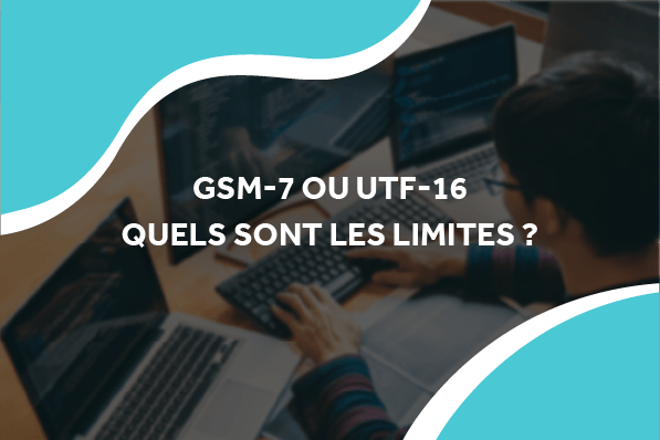 image de lignes de code sur des ordinateurs avec le titre GSM-7 ou UTF-16 quels sont les limites ?