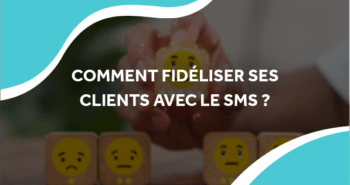 image de dés avec un nombre d'étoile et un smiley avec le tire comment fidéliser ses clients avec le sms