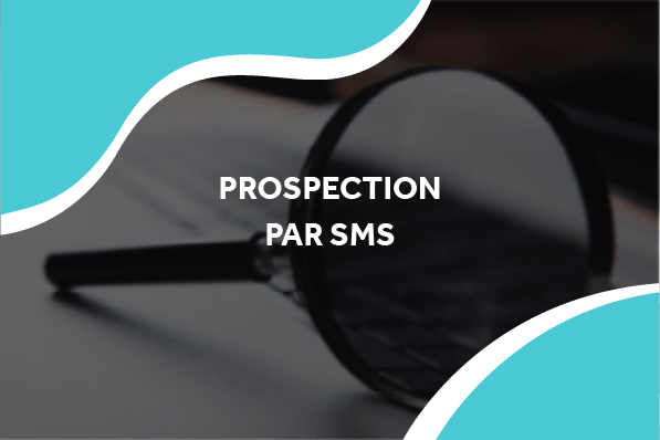 image d'une loupe avec le titre prospection par sms