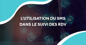 image d'une personne qui interagit avec des données flottante avec le titre l'utilisation du sms dans le suivi des rdv