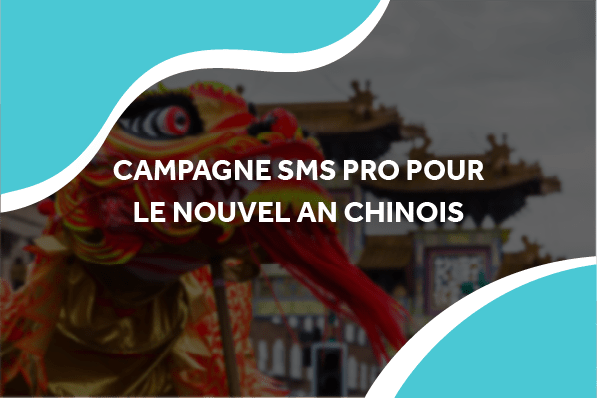 image d'un dragon chinois avec le titre campagne sms pro pour le nouvel an chinois