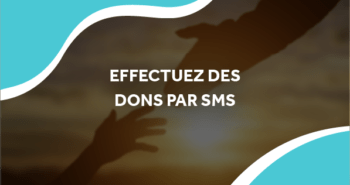 image de deux mains tendues avec le titre effectuez des dons par sms