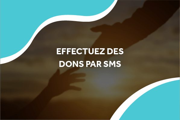 image de deux mains tendues avec le titre effectuez des dons par sms