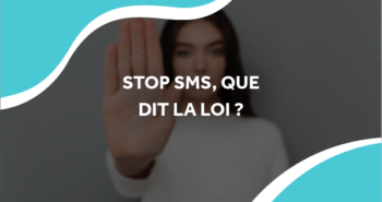 image d'une femme qui tend sa main pour dire stop avec le titre stop sms, que dit la loi ?