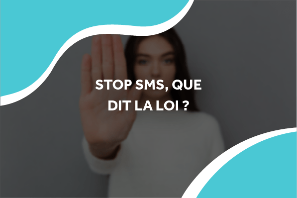 image d'une femme qui tend sa main pour dire stop avec le titre stop sms, que dit la loi ?