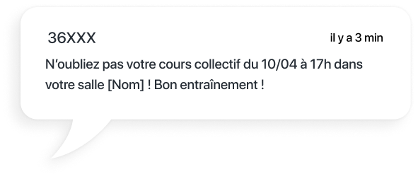 exemple sms pour un rappel de cours de sport collectif