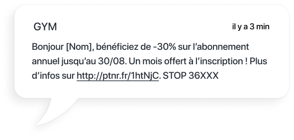 exemple sms pour la souscription à un nouveau contrat