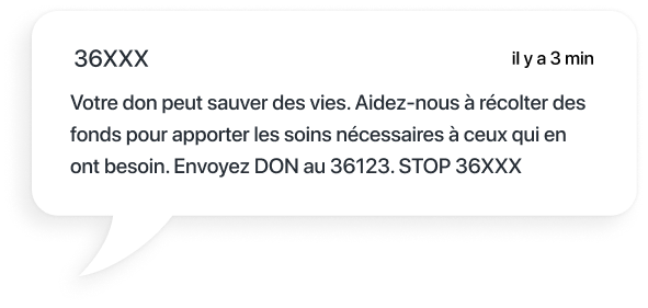 exemple sms pour l'appel aux dons par une association caritative
