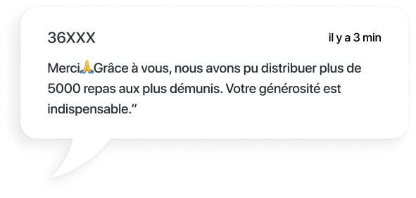 exemple sms pour remercier les donateurs
