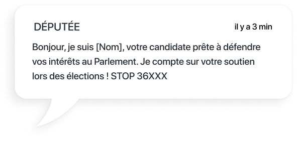 exemple sms pour les élections législatives