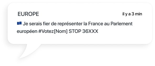 exemple sms pour une élection européenne