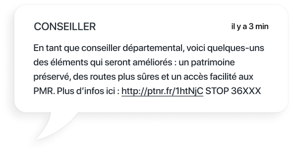 exemple sms pour une élection départementale