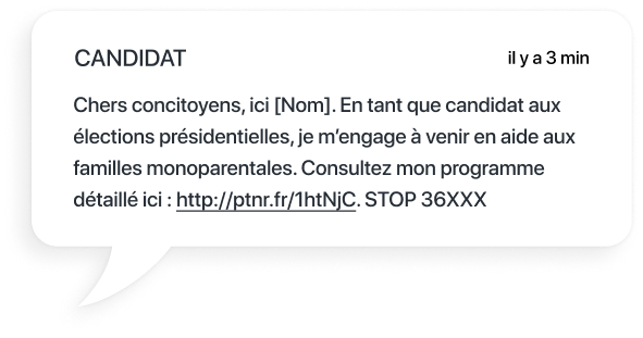 exemple sms pour partager son programme de campagne électorale