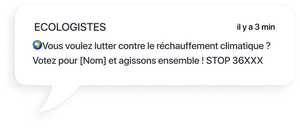 exemple sms pour sensibiliser à une cause politique