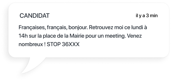 exemple sms pour informer d'un rassemblement politique