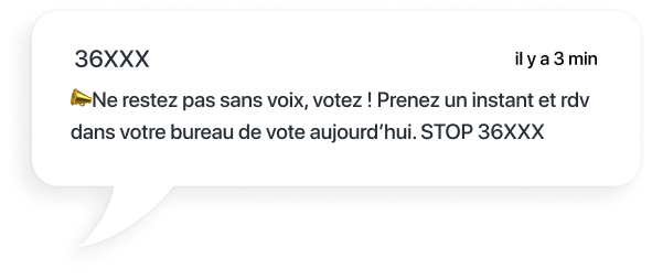 exemple sms pour inciter à voter