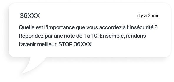 exemple sms pour transmettre un sondage sur une préoccupation politique