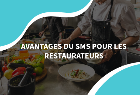 image d'un restaurateur en train de cuisiner avec le titre avantages du sms pour les restaurateurs