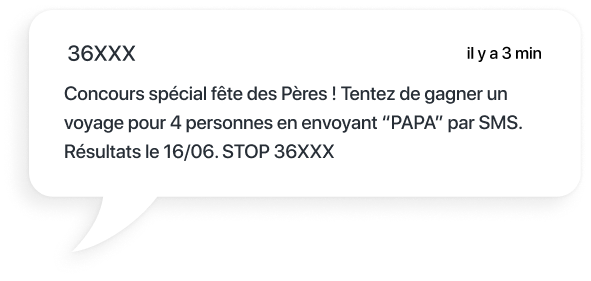 exemple sms pour un concours 