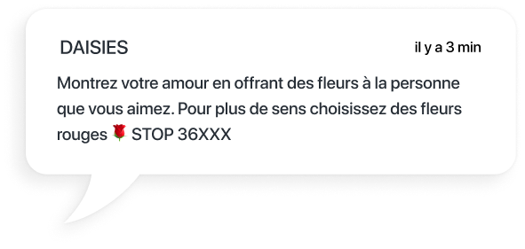 exemple sms pour offrir des fleurs pour la saint valentin