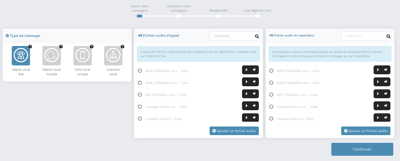 Dépôt de message sur répondeur - Voice Partner