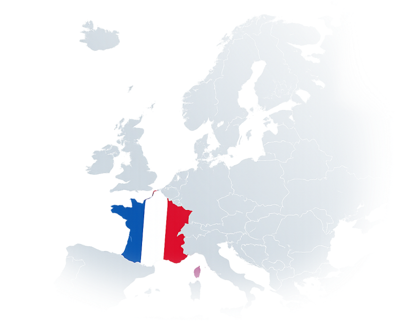 Carte Europe France mise en avant
