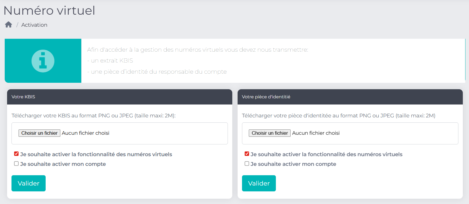 Activation numéros virtuels SMS Partner