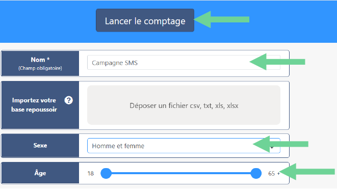 Location base de données SMS par SMS Factor