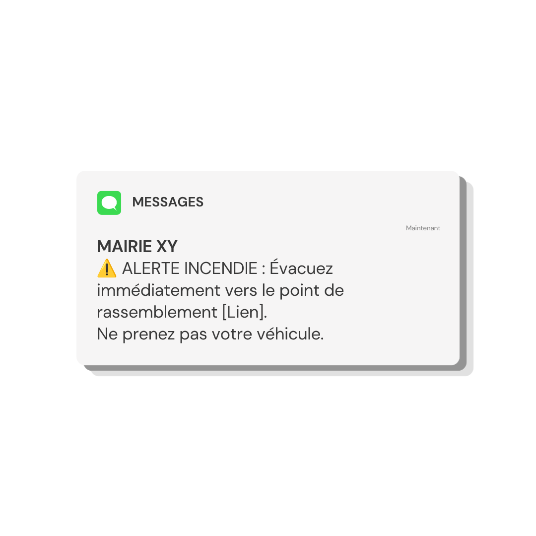 alerte incendie sms