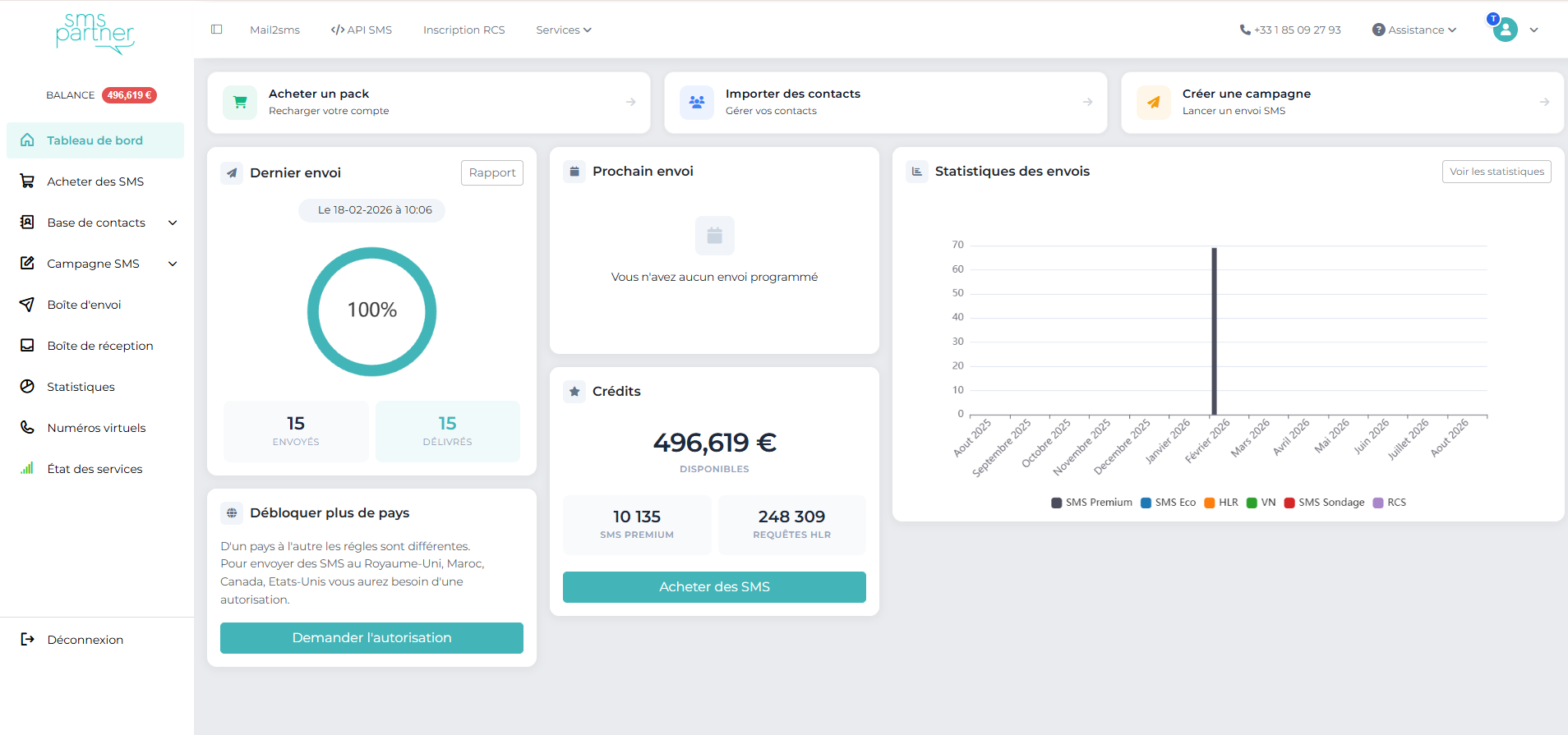 Interface SMS Partner V2